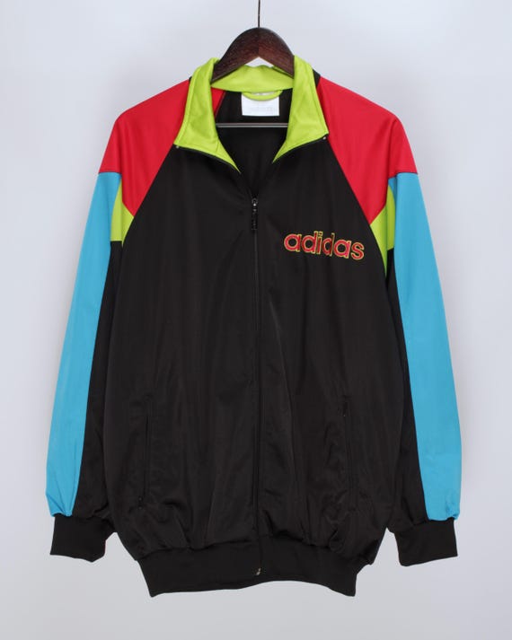 Men's ADIDAS Originals Vintage 90's Black Multicolor Full Zip