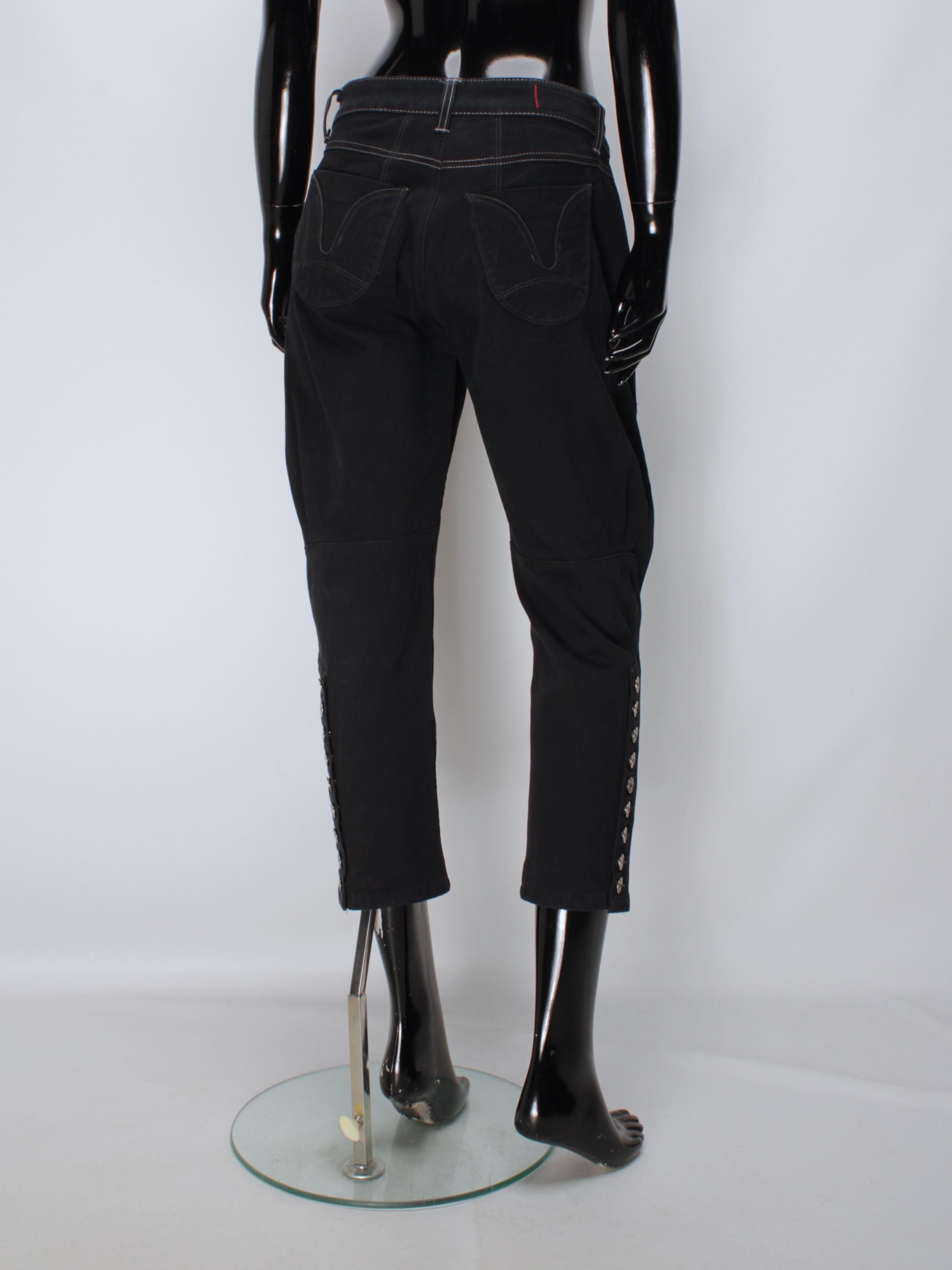 Womens MARITHE FRANCOIS GIRBAUD Le Jean De Black Cropped 3/4 Jeans