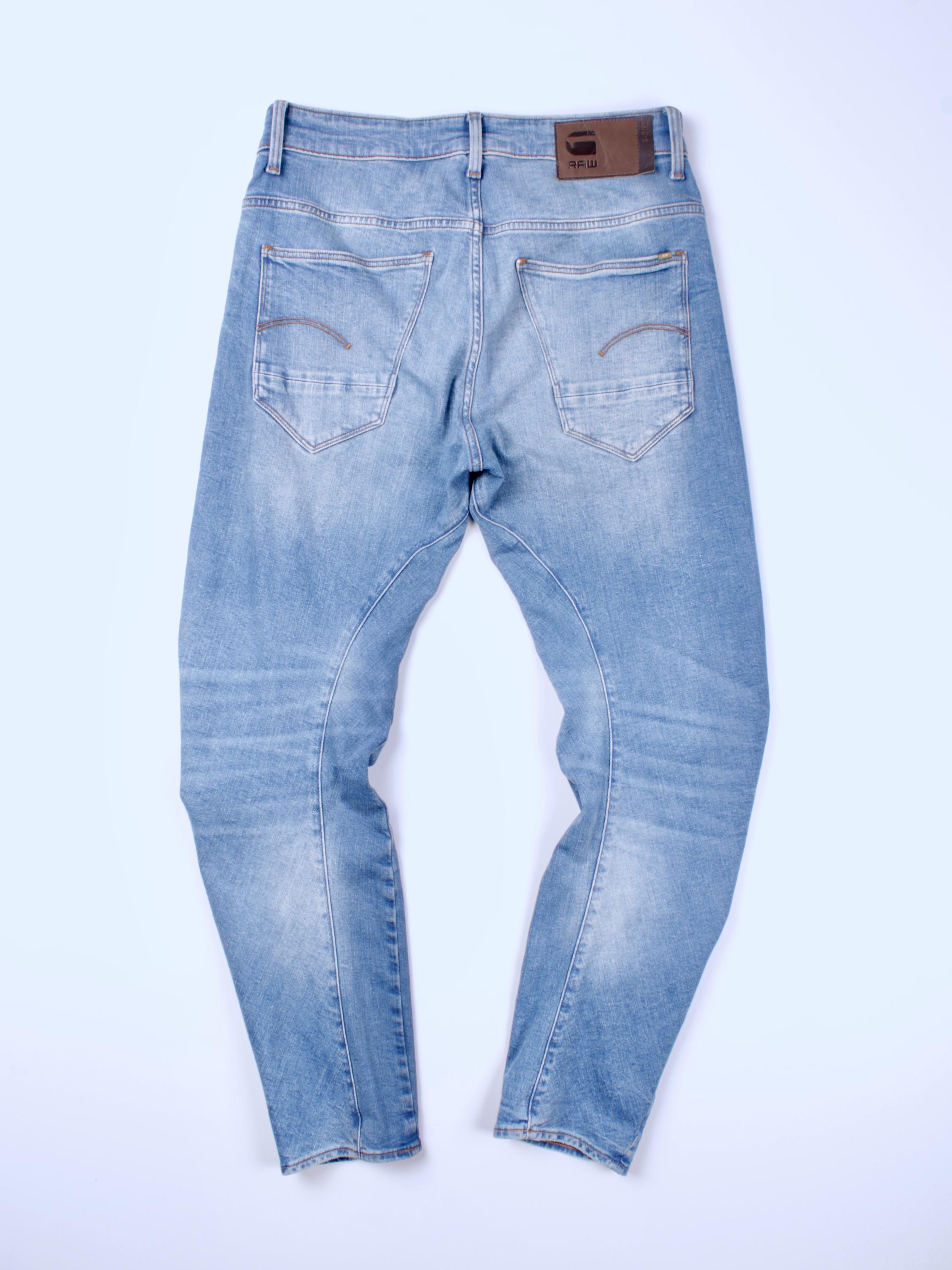 メンズ G-STAR RAW Arc 3D スリム スカイブルー ストレッチ テーパード 