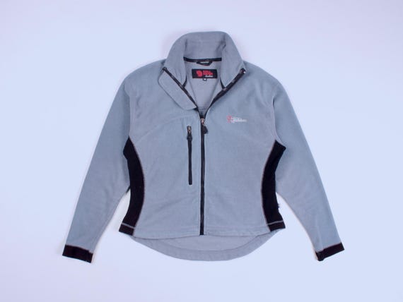 Fjallraven, Women's FJALLRAVEN Ladies Vintage Light Blue Full Zip Fleece Pocket Jacket Size M