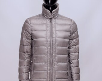 WOOLRICH Doudoune légère en duvet de canard gris matelassé, taille S