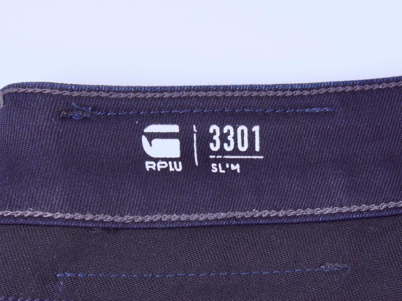 Men's G-STAR RAW 3301 Slim Skinny Lightweight Cotton Tencel Blue Jeans size W33 L34 image 17