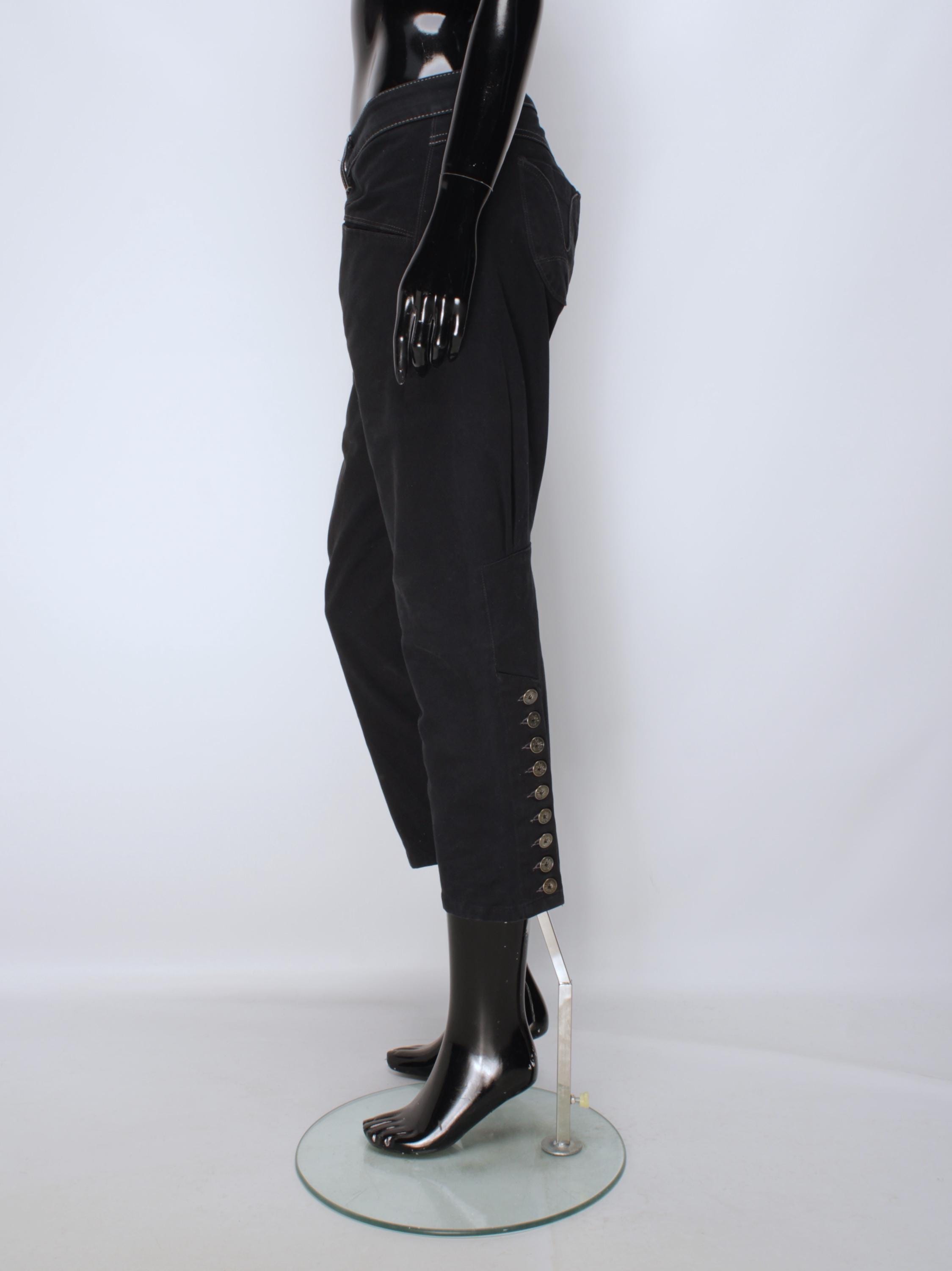 Womens MARITHE FRANCOIS GIRBAUD Le Jean De Black Cropped 3/4 Jeans