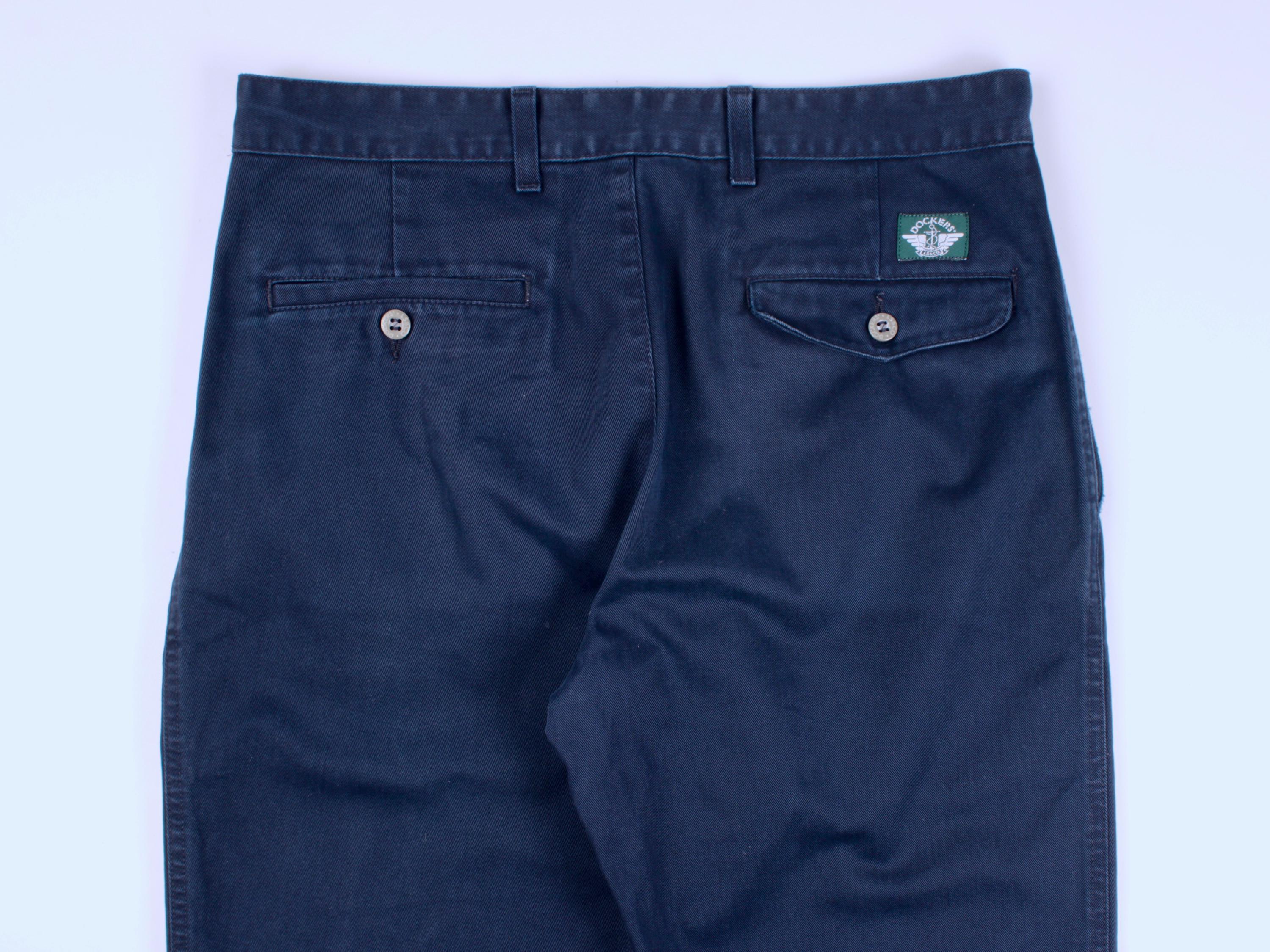 Men's. DOCKERS Vintage Blue Double Pleated Front Regular Chino