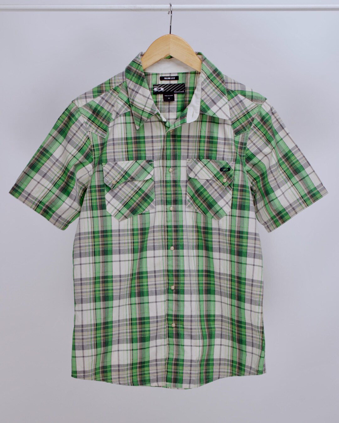 Chemise Homme à Carreaux KUHL Manches Courtes - Vert, Orange Et Beige - Taille L Occasion