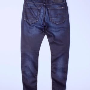 Men's G-STAR RAW 3301 Slim Skinny Lightweight Cotton Tencel Blue Jeans size W33 L34 image 2