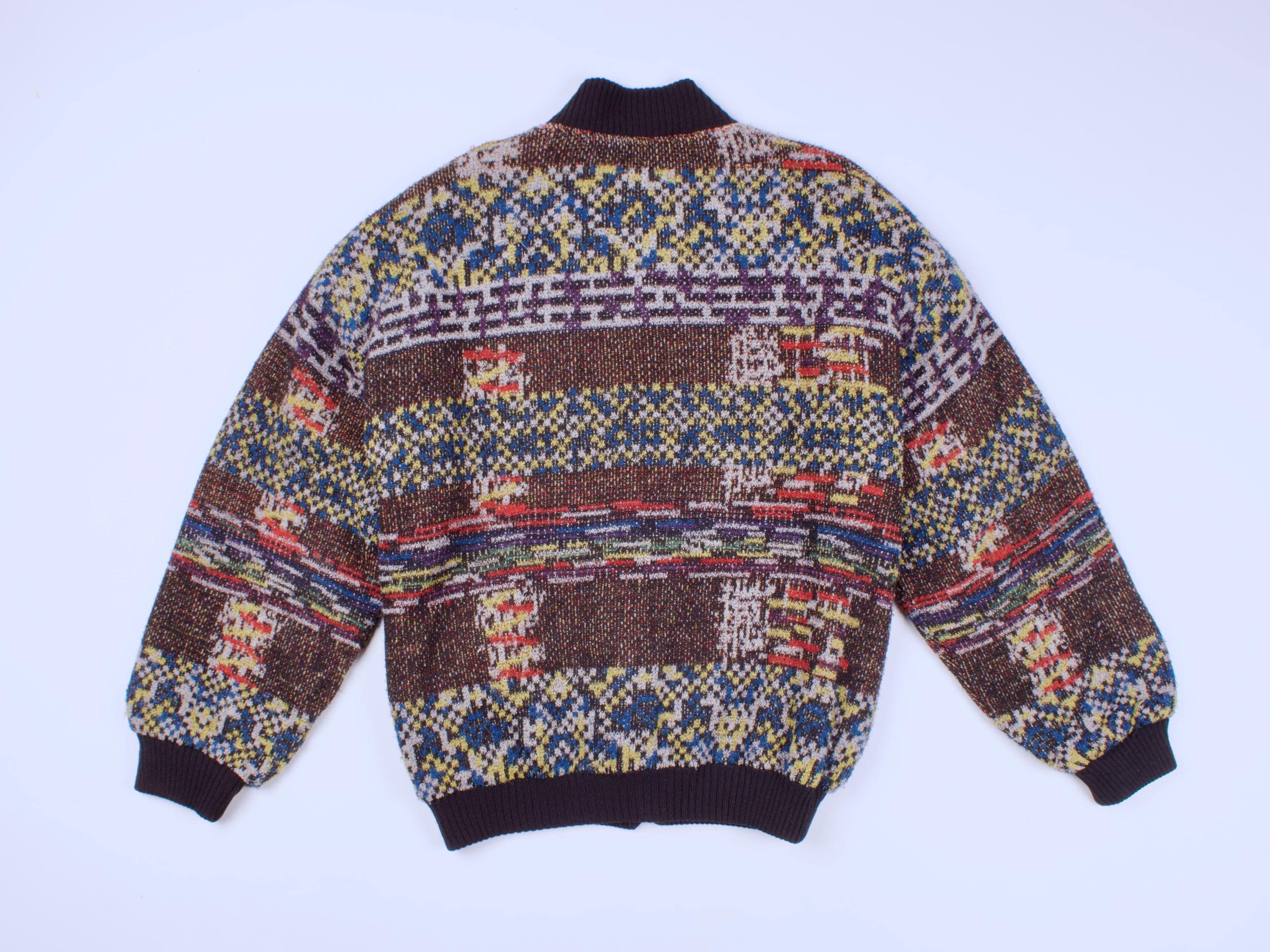 Men's / Unisex JAC 80's 90's VINTAGE Wool Acrylic Blend Geometric