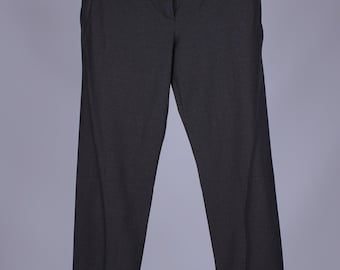 Pantalones tobilleros de mezcla de lana BRUNELLO CUCINELLI para mujer, color gris oscuro, talla 4/40/36