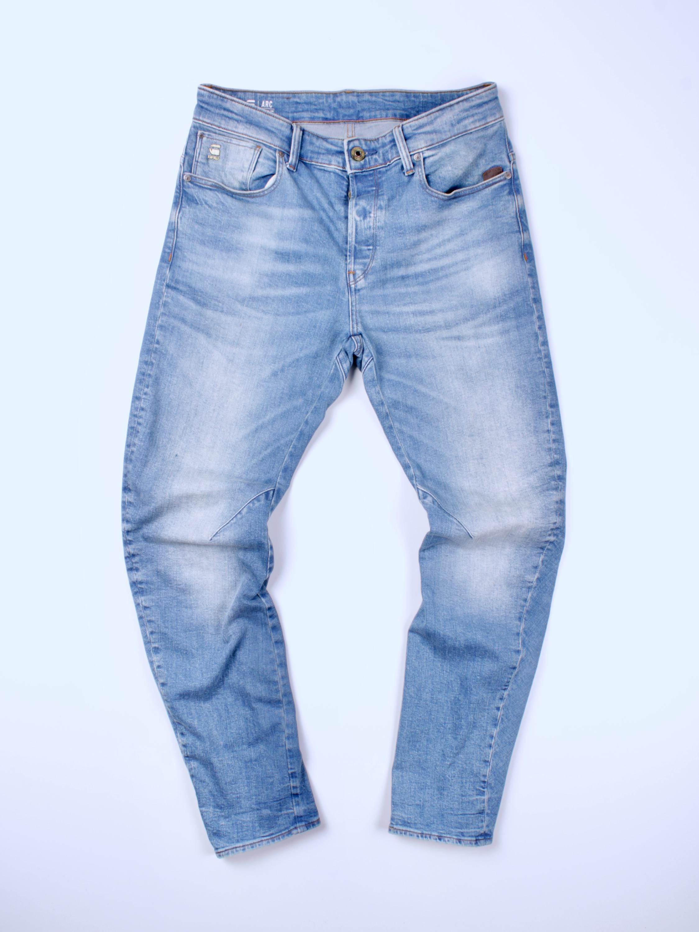 メンズ G-STAR RAW Arc 3D スリム スカイブルー ストレッチ テーパード 