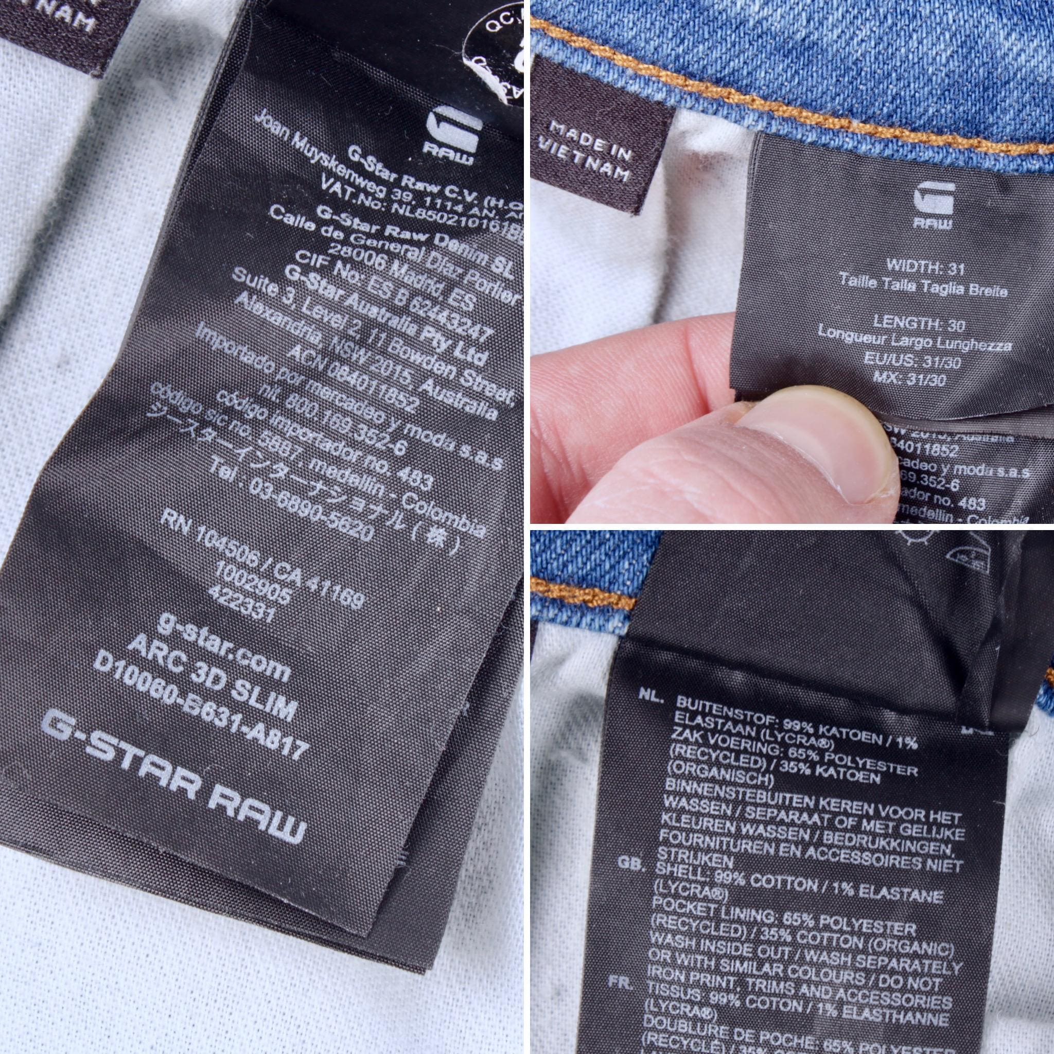 メンズ G-STAR RAW Arc 3D スリム スカイブルー ストレッチ テーパード 