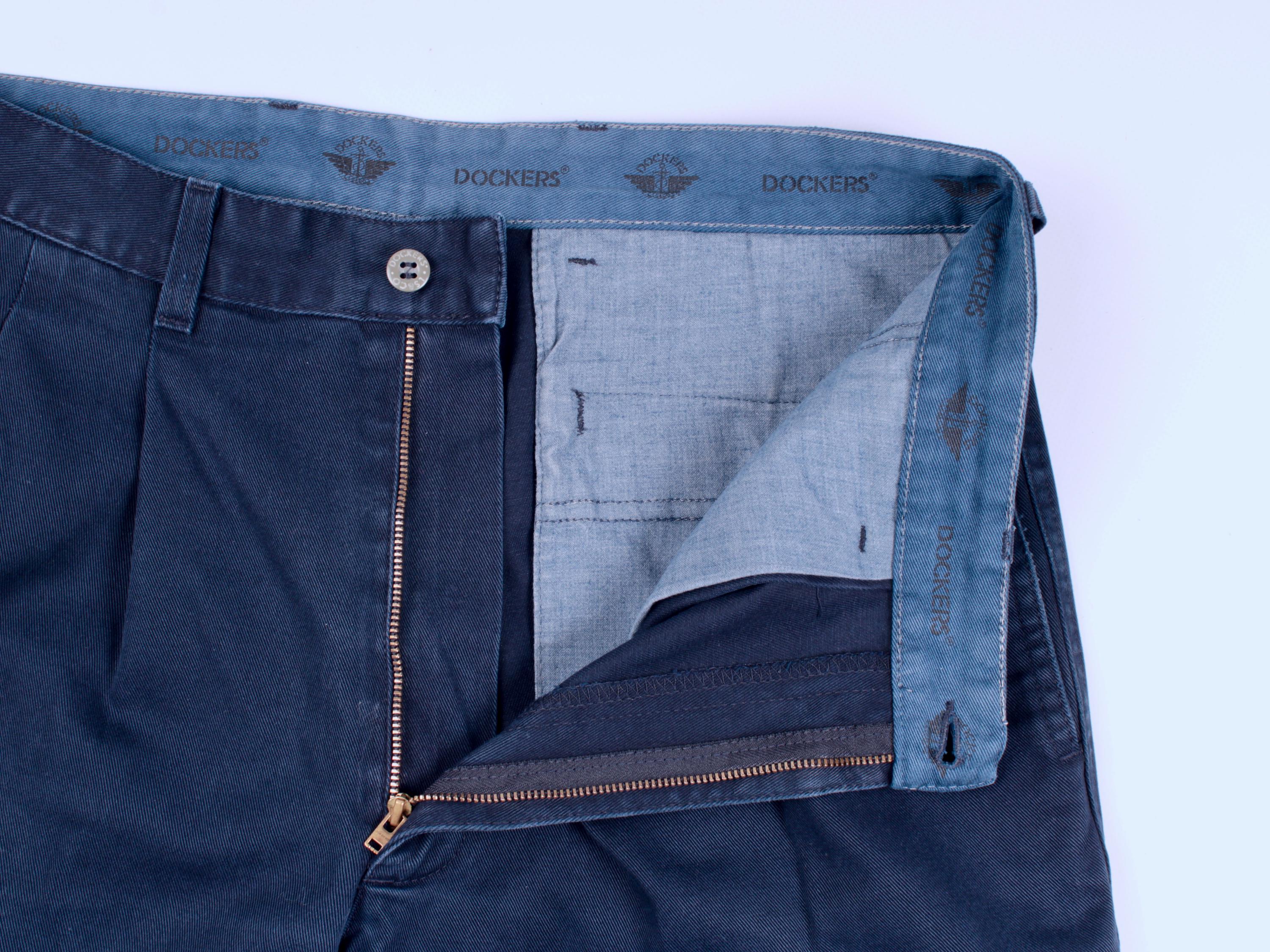 Men's. DOCKERS Vintage Blue Double Pleated Front Regular Chino