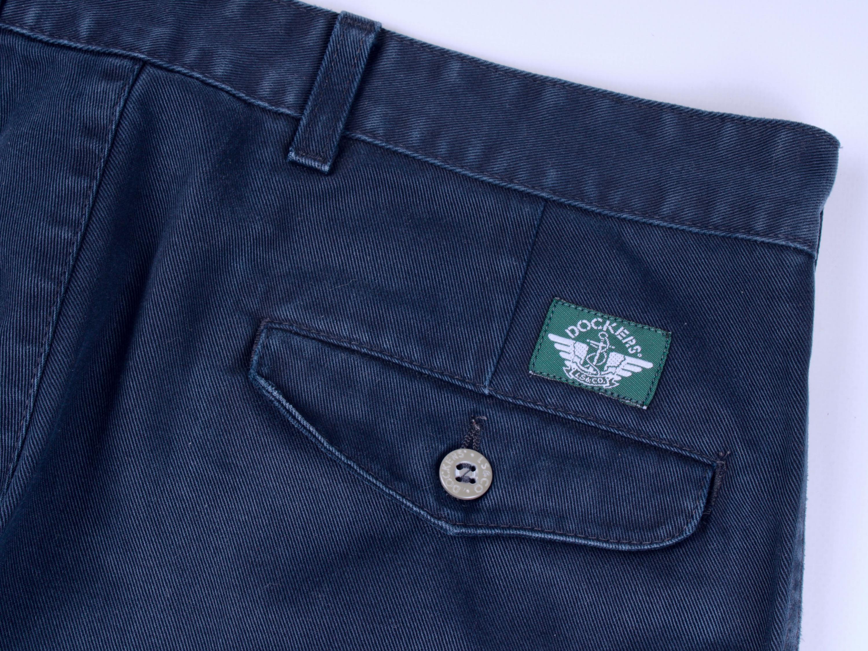 Men's. DOCKERS Vintage Blue Double Pleated Front Regular Chino
