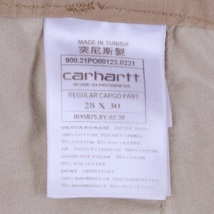 Calça Cargo Regular Masculina CARHARTT WIP Bege com Bolsos e Pernas em Ripstop, Tamanho W28 L30 imagem 18