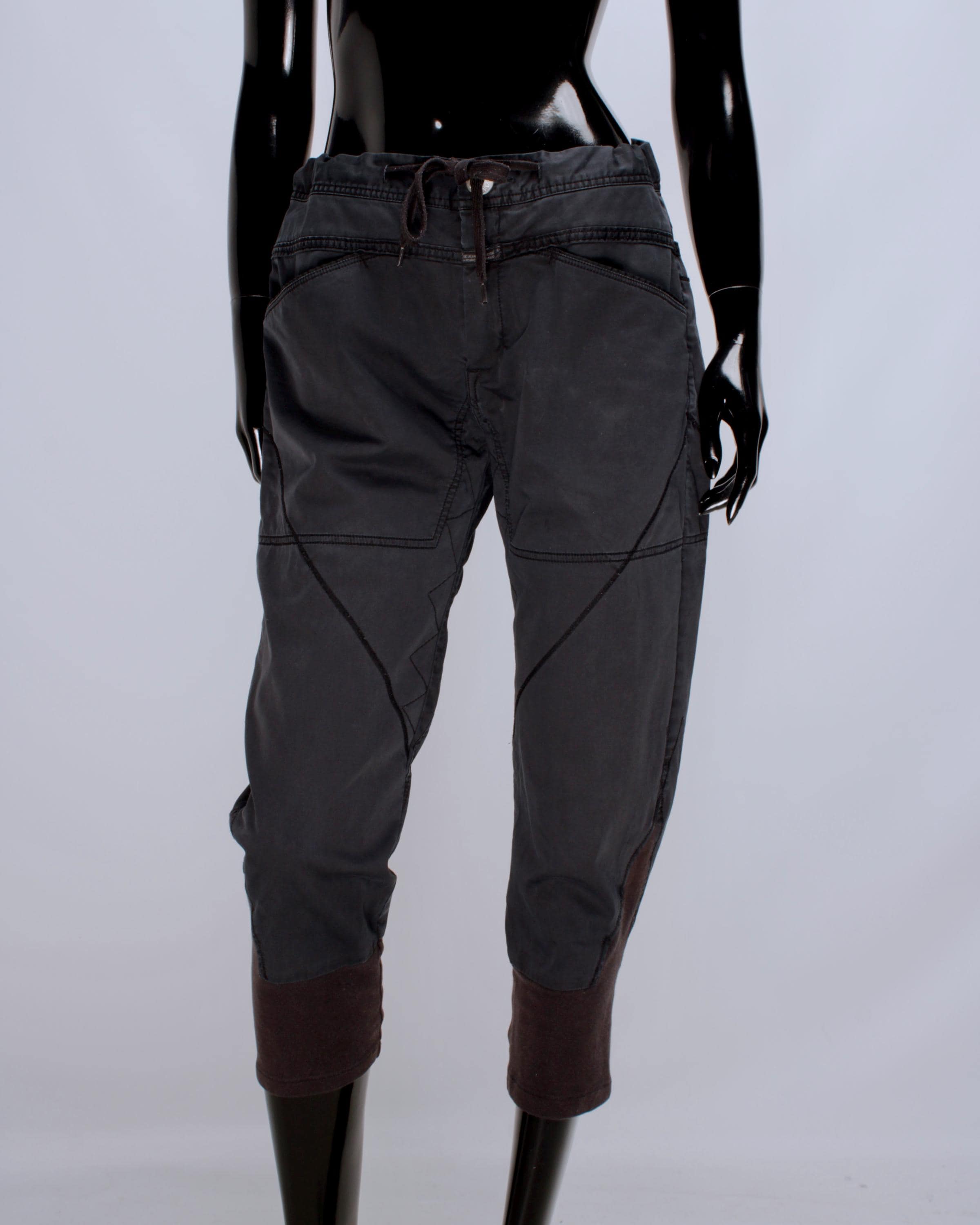 MARITHÉ FRANÇOIS GIRBAUD Cropped Pants S Womens MARITHE FRANCOIS GIRBAUD Le Casual Jean De Black Cuff Capri