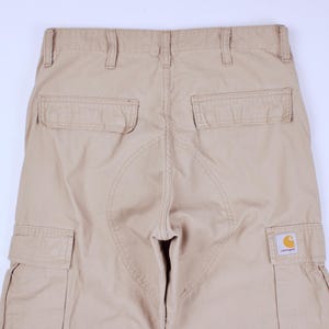 Calça Cargo Regular Masculina CARHARTT WIP Bege com Bolsos e Pernas em Ripstop, Tamanho W28 L30 imagem 5