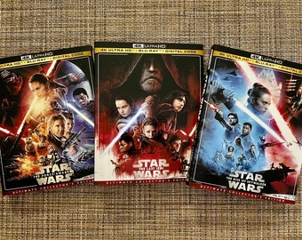 Star Wars Episode 7-9 4K UHD Slipcover ONLY (With Original Poster) Movie or Case Not Included.