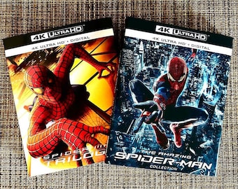 Spider-Man Trilogy and Amazing Spiderman Set 4KUHD Slipcover ONLY - Movie or Case Not Included