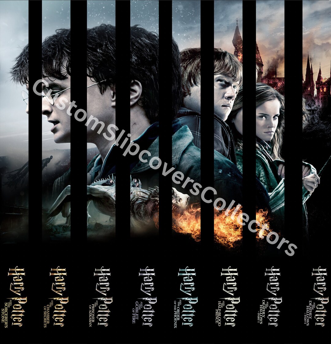 Harry Potter Steelbook / Blu-ray Artwork Spines for Plastic Protectors ...