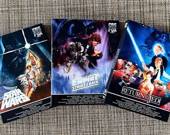 Star Wars Original Trilogy VHS Style Slipcover ONLY (With Original Poster) Movie or Case Not Included.