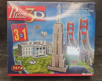 Puzz-3d Bavarian Castle P3D-801 1000 Piece Puzzle Wrebbit Vintage