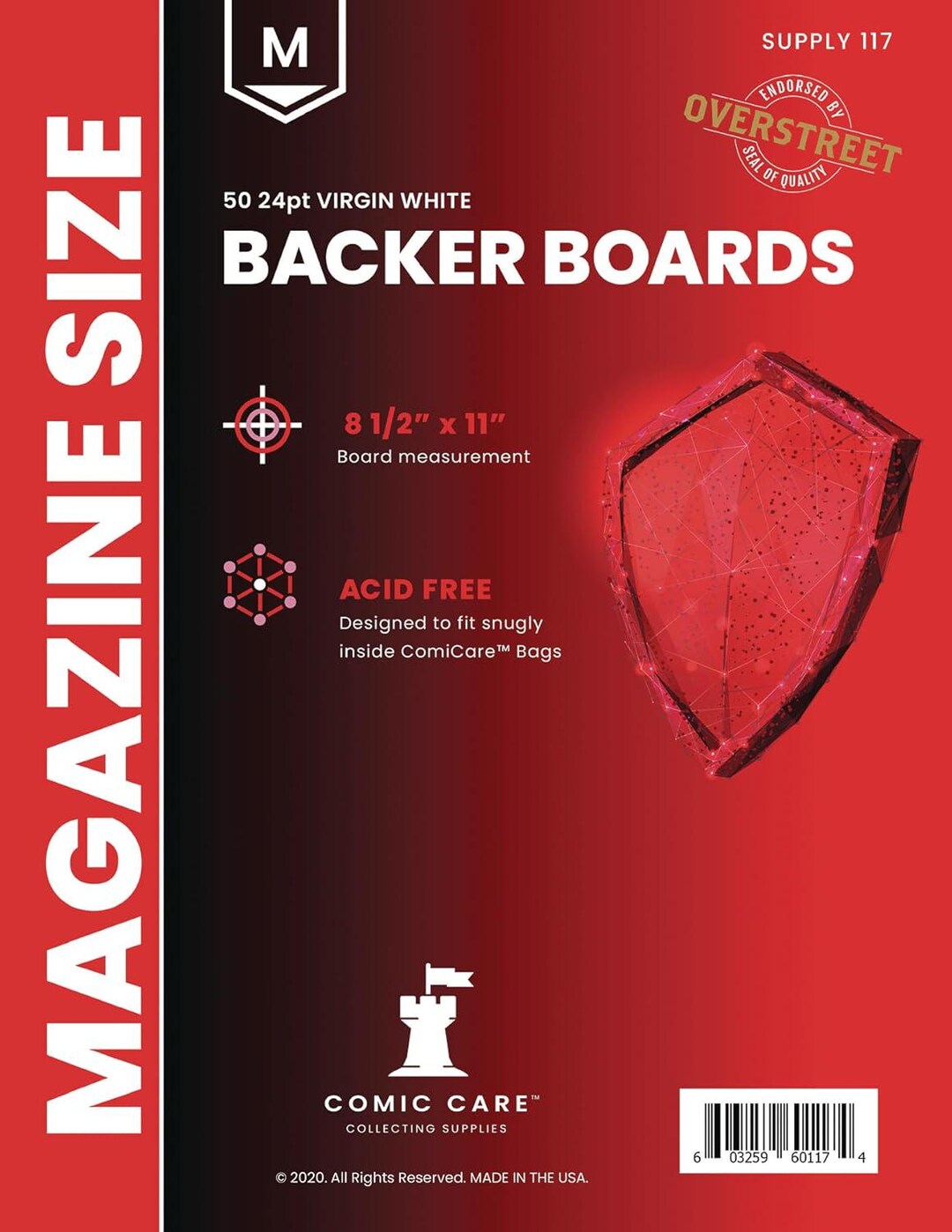 Magazine Size Backer Boards, 24 Pt Virgin White Boards (50 Count), 8 1/ ...