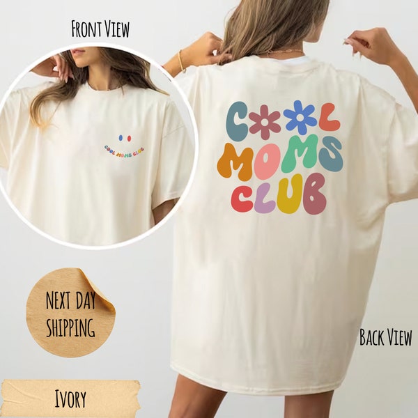 Cooles Moms Club-Shirt, Comfort Colors Cooles Moms Club-Shirt, Muttertagsgeschenk, cooles Mama-T-Shirt, Geschenk für Mama, Geschenk für Mama, lustige Mama-Shirts