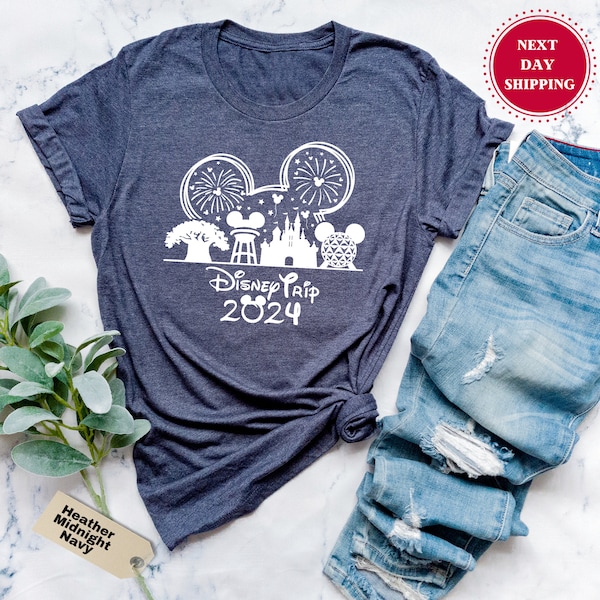 Disney Trip 2024 Shirt, Disneyland Family Vacation Shirt, Disney Squad Shirt, Disneyworld T-Shirt, Disney Vacation Gift, Magic Kingdom Shirt