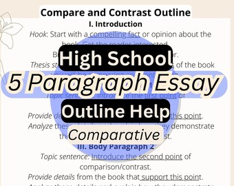 Any Comparative Essay Outline Help- for homeschoolers, teachers, and students, following common core standards.