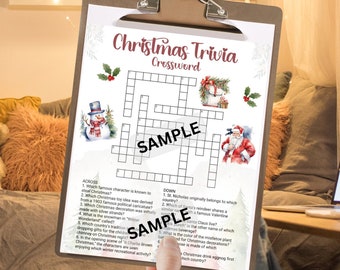 Christmas Homeschool Activity Crossword Puzzle for Middle to High School