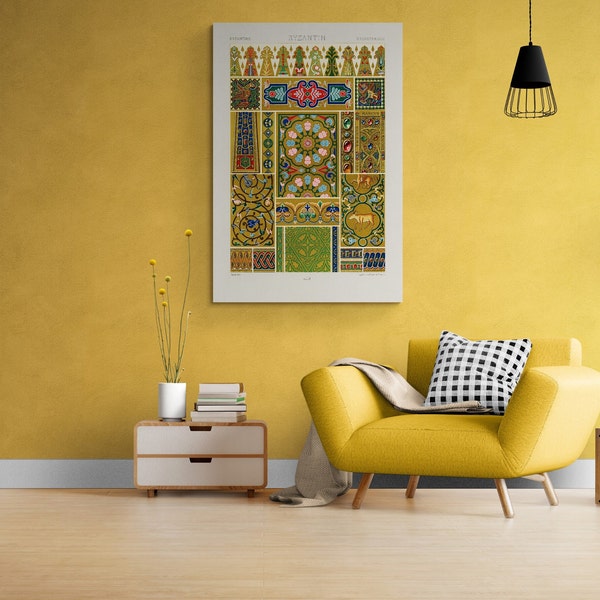 A Printable Byzantine Ornamental Wall Art Design.