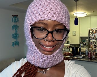 Fresh Face Fitted Ski Mask Crochet Unique Balaclava Beginner Easy Chunky Yarn