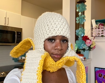 Crochet Bananaclava Pattern- Ski Mask Weird Knit Banana Balaclava Hat