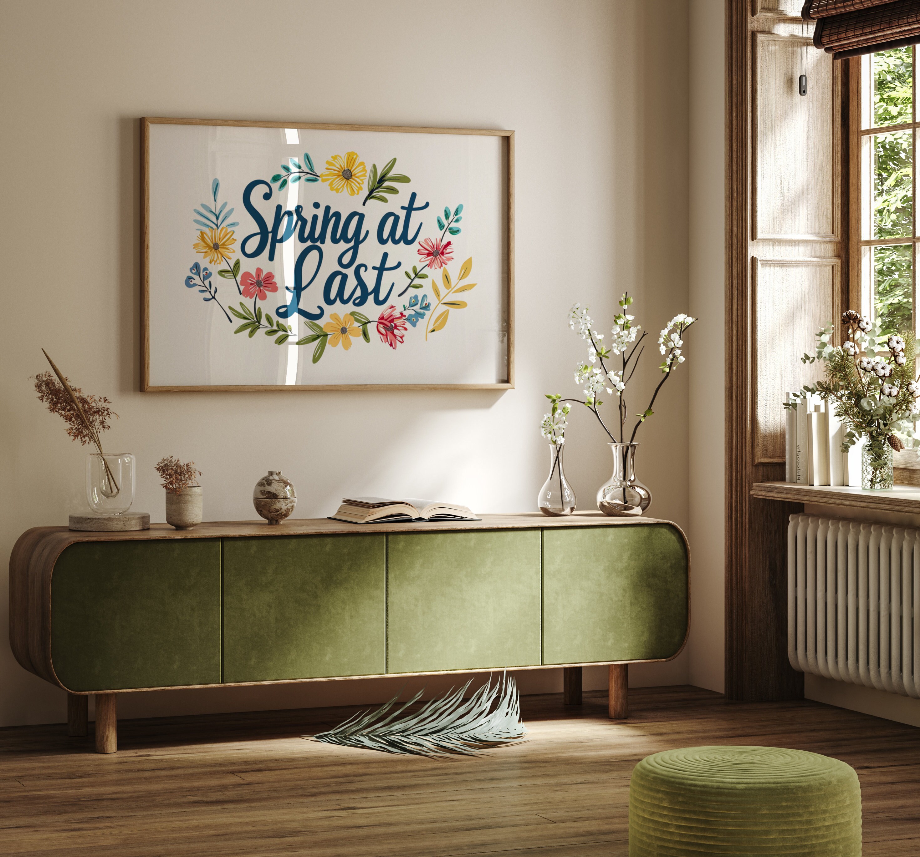 Spring Decor Print Spring Decoration, Printable Digital Spring Wall Art, Springtime ...