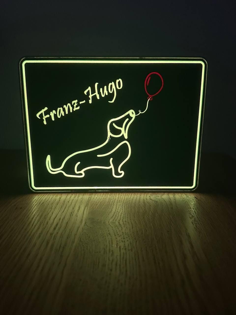 Dackel WARNSCHILD Aus Metall – Alu-Schild Für Garten, Tor Oder Haustür, 30,5 X 20 Cm