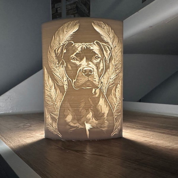 Lithophane | personalisierte Lampe | Lithografie | Fotogeschenk | Fotolampe | Hunde Andenken | Hunde Erinnerung | Lichtbild | Nachtlicht