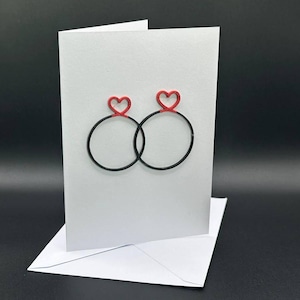 Cartes de mariage avec motif 3D – 9 modèles, enveloppe incluse – Parfait comme invitation ou carte de vœux !