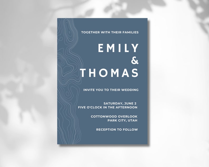 Modern Mountain Wedding Invitation Instant Download Wedding - Etsy