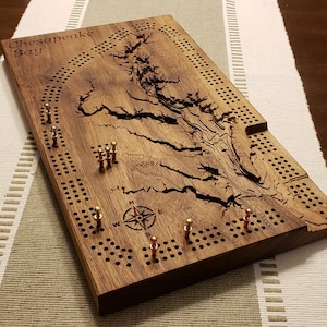 Chesapeake Bay Bathymetric Cribbage Board