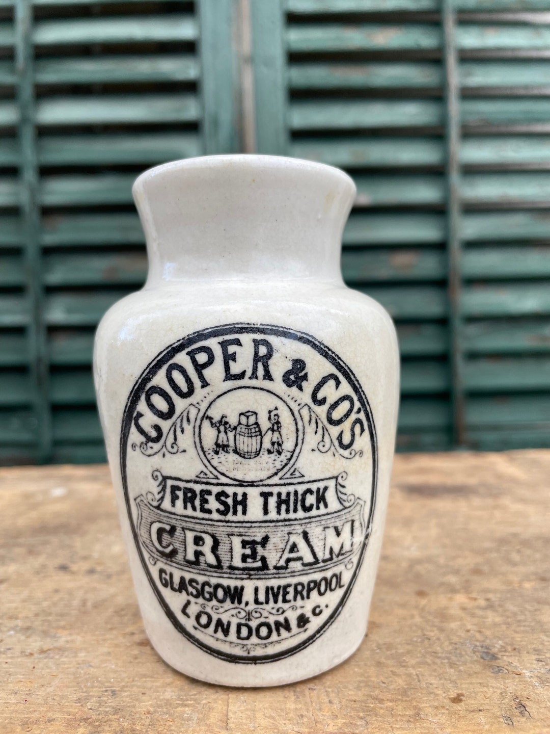 English Creamer English Cream Jar Cooper & Co's Cream Etsy