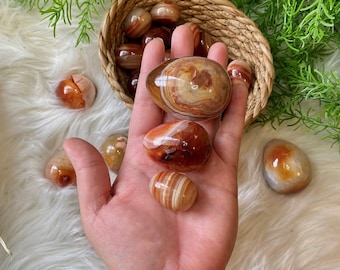 Carnelian Banded Egg || Small Agate Easter Egg | Polished Easter Egg || Agate Stone || High Quality Intuitively Chosen Egg || Sacral Chakra