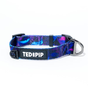Purple Floral Dog Collar - Ted & Pip, Flower Dog Collar, Girly Dog Collar, Purple Dog Collar, Floral Dog Collar