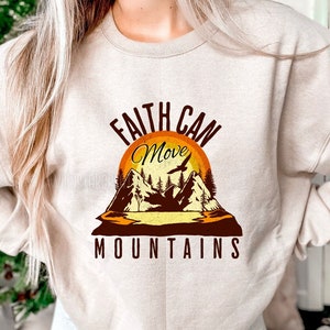 Faith Can move Mountains Png, Christian Retro Png, PNG Files For Sublimation, Christian Png, Retro Sublimations, Faith Png, Bible Verse Png