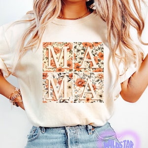 Retro Boho Mama png, Boho mama sublimation, Mama png design download, Mother&#39;s Day png, Mama sublimation png, Boho designs for mama, retro