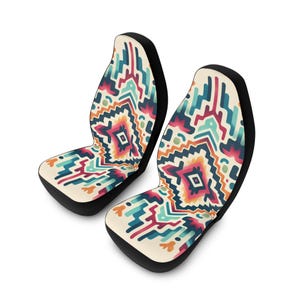 Tribal Art Native Car Seat Covers | Boho Chic Design, Car Decor, Vehicle Accessories, Gift for Travelers, Road Trip Essentials, Stylish Car