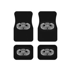 Airborne, Style BLK Military Car Mats Set of 4, Military Style Floor Mats, Truck Accessories, Automotive Decor, Gift for Veterans