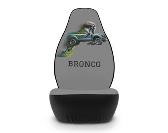 Fundas para asientos de coche "Bronco Soul" - Regalo ecológico para amantes de los animales, accesorios elegantes para el coche, decoración con temática safari, mejora del interior del coche.