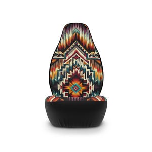 Tribal Art Car Seat Covers | Vibrant Tribal Print for Road Trips, Gift for Adventurers, Car Accessories, Easy to Clean