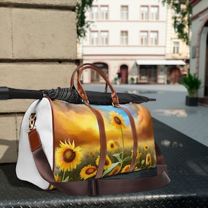 Sunflower Waterproof Travel Bag