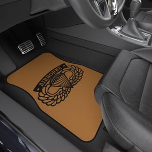 Airborne, Style 1 Military Car Mats Set of 4, Military Style Floor Mats, Truck Accessories, Automotive Decor, Gift for Veterans