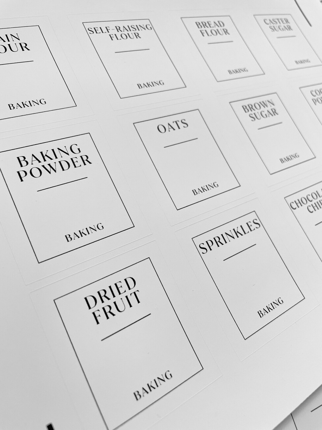 Baking Collection Storage Labels - Etsy